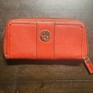 Orangish red Leather Wallet